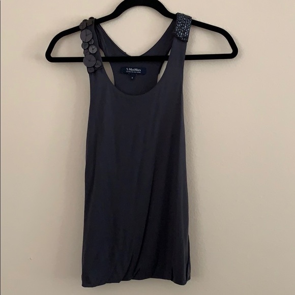 Beaded ‘S Max Mara Tank Top - Pre-owned, S, Grey - Picture 5 of 10